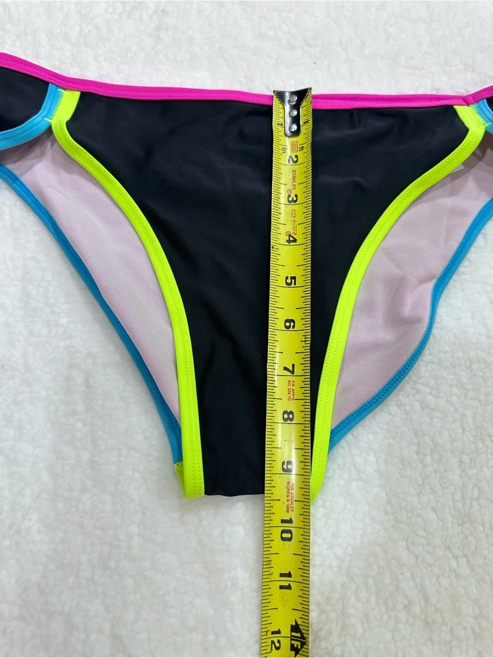 Girl’s Under Armour Black Two-Piece Swim Set with Neon Trim